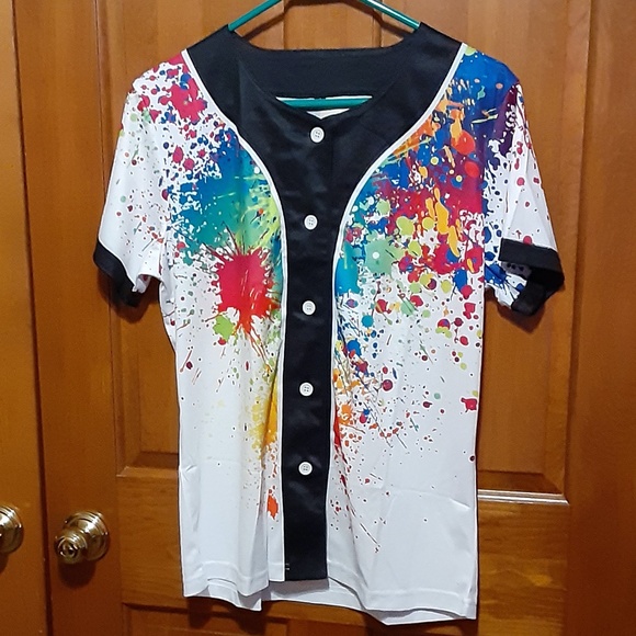 Colorful Button Down Top - Picture 1 of 3